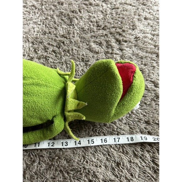 Vtg DISNEY STORE Authentic Stamped Muppets Kermit the Frog Plush 19” Green B24 - Picture 4 of 7